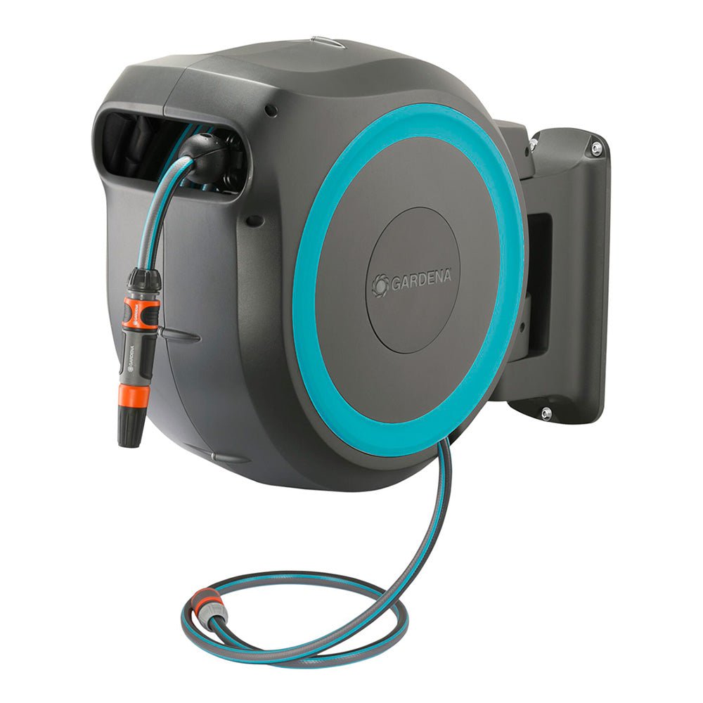 Gardena Wall-Mounted Hose Reel RollUp XL 35m – Automatic Roll Control & Premium Hose