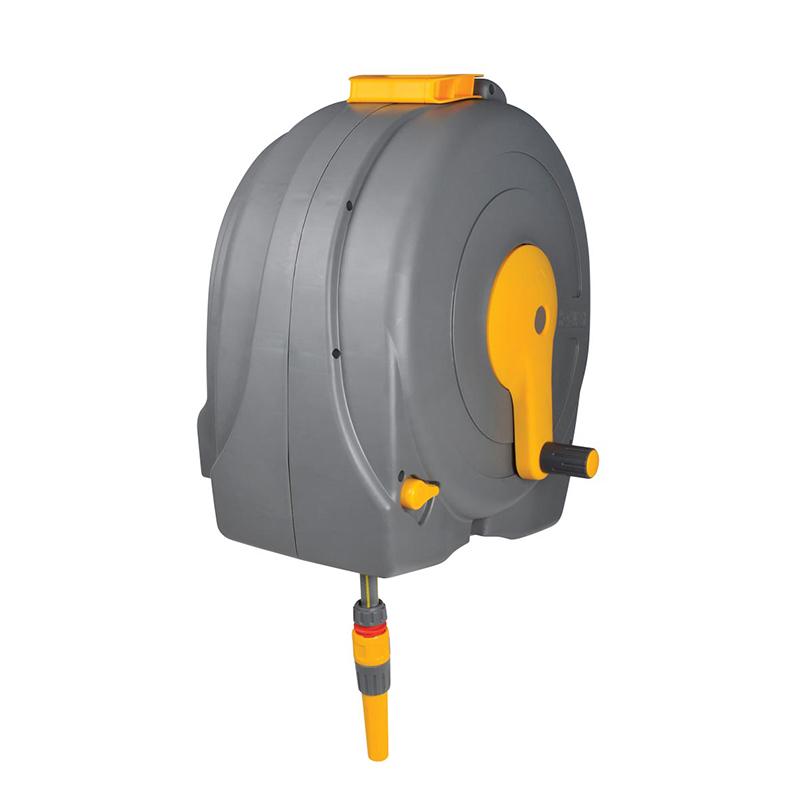 Hozelock Fast Reel 40m Wall Mounted Hose Reel – Automatic Rewind with Premium Hose